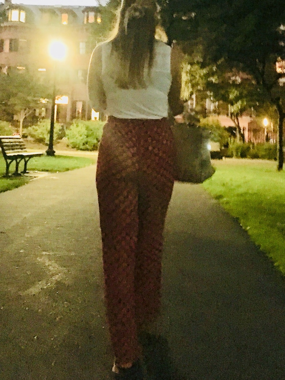 Michael Kors Boho Red Floral Wide-Leg Pants